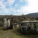 The ruins of the old Gager Lime and Manufacturing Company can still be viewed from State Highway 56.